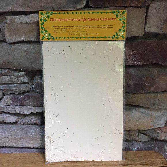 VTG Advent Calendar Christmas Paper 1980 New NWOT - Picture 8 of 8